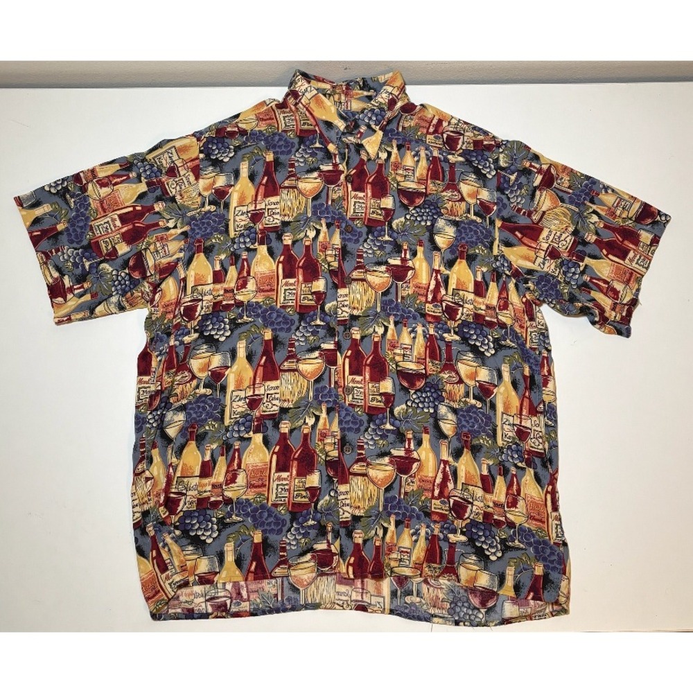 Vintage Reyn Spooner Men's Wine Pattern Hawaiian Shirt | Large